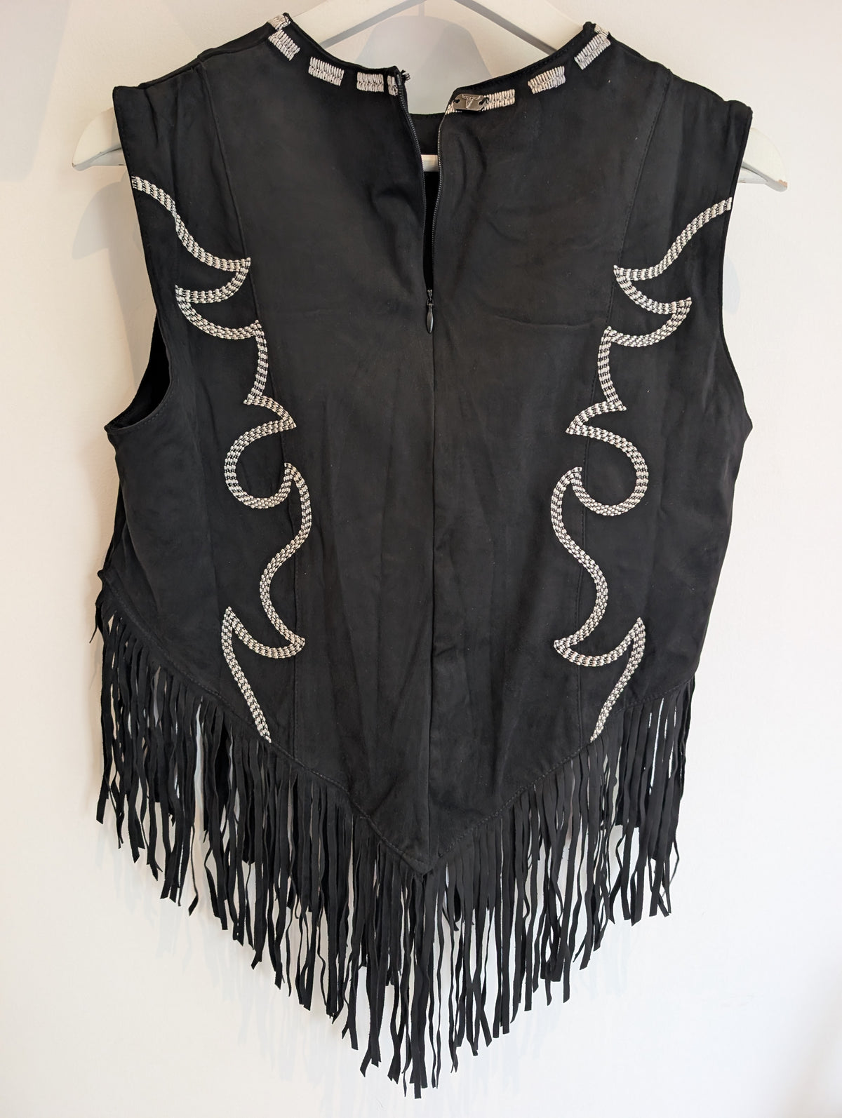 Black Faux Suede Top