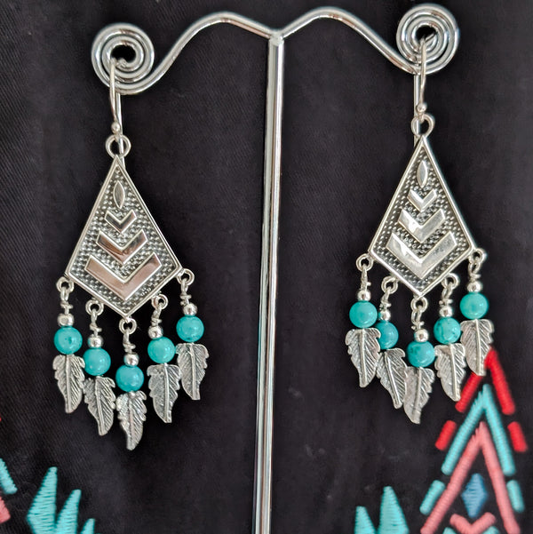 Feather Chevron Earrings