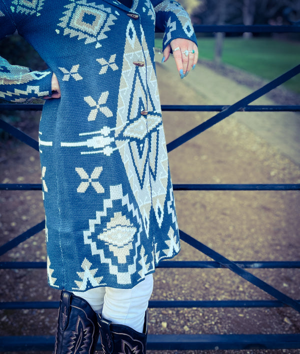 Western Button Cardigan - Boho Buffalo Accessories