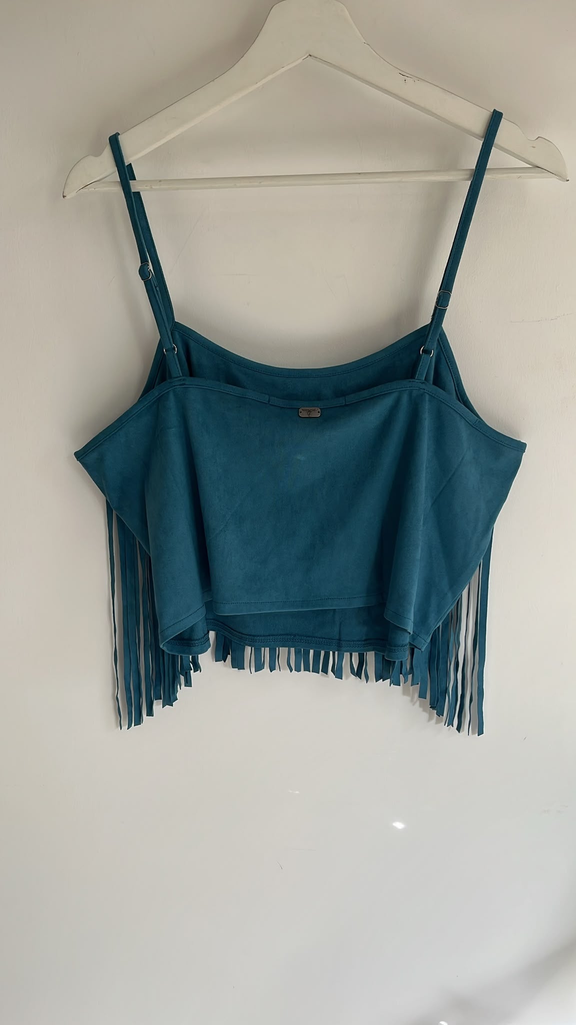 Blue Faux Fringe Top (XL)