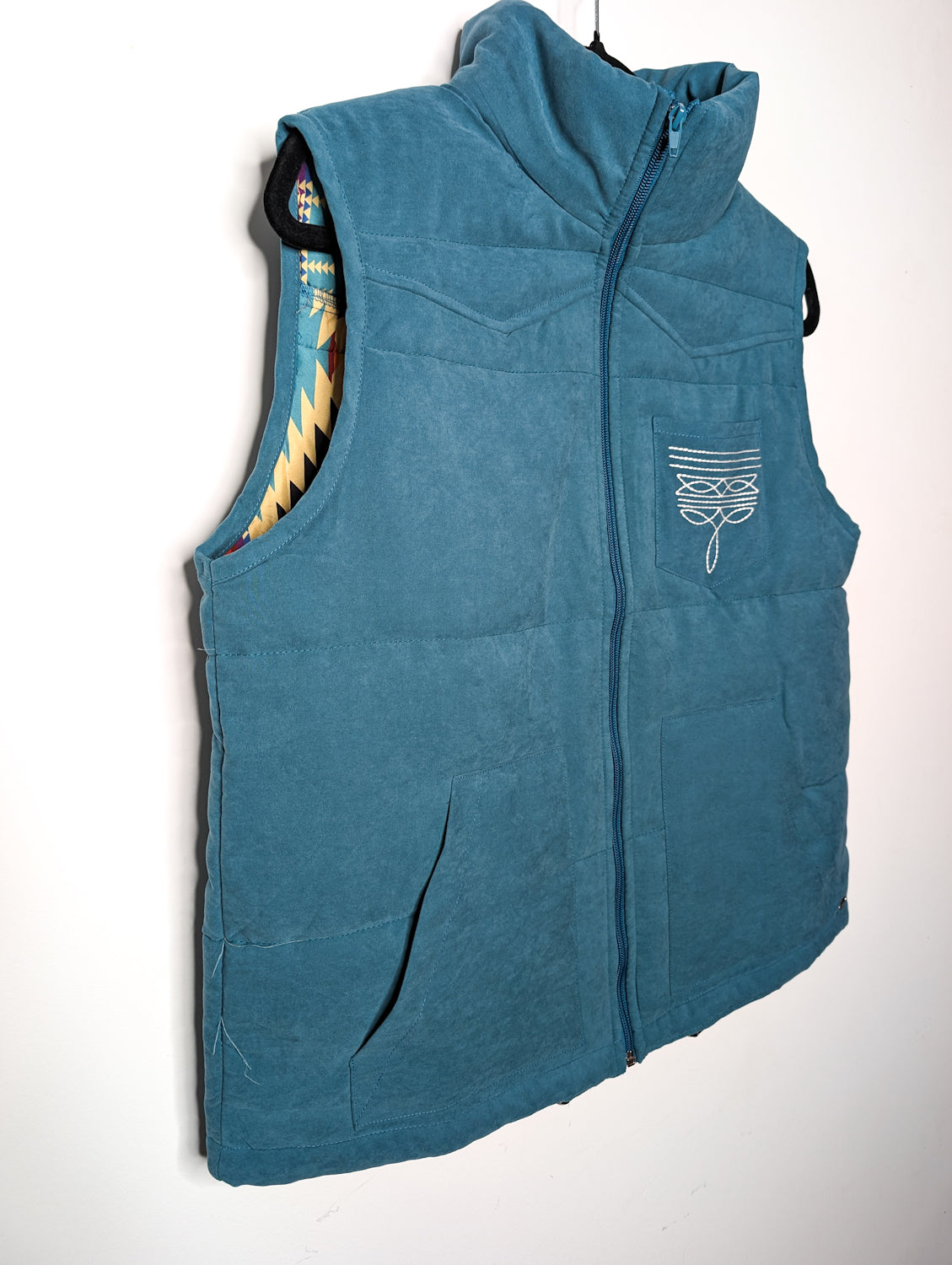 Teal Western Stitch Gilet (S-3XL) - Boho Buffalo Accessories