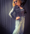 Black Sequin Feather Jacket