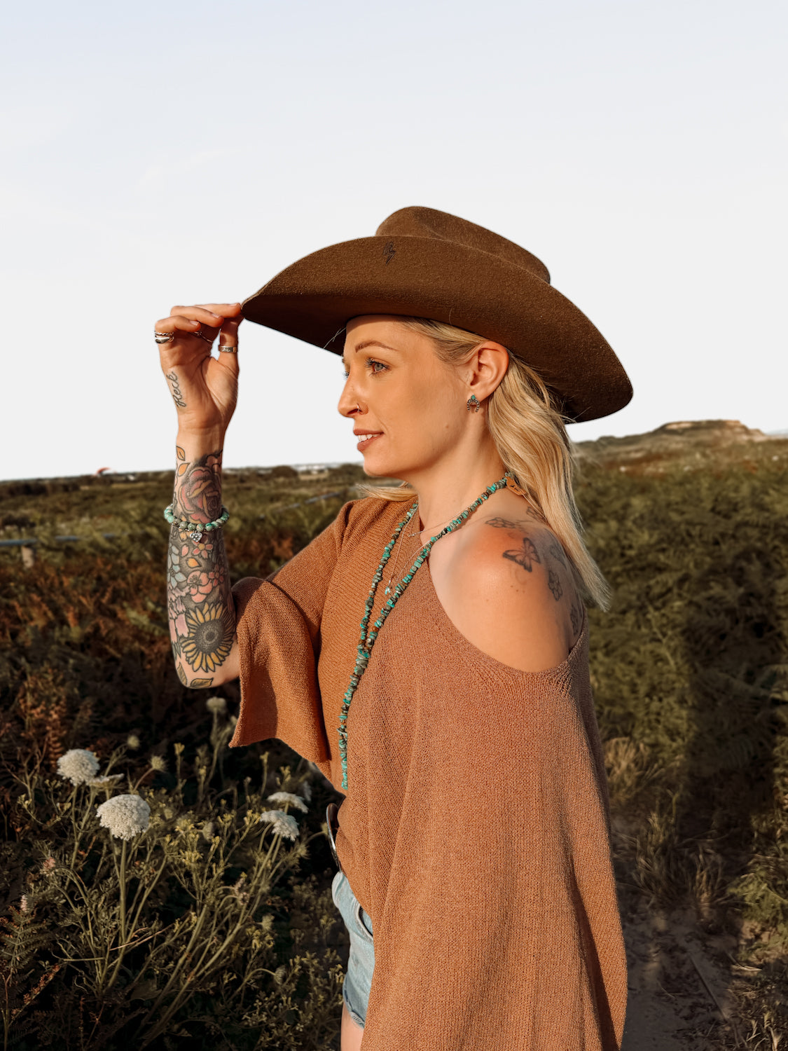 Caramel Knit Winged Jumper - Boho Buffalo Accessories