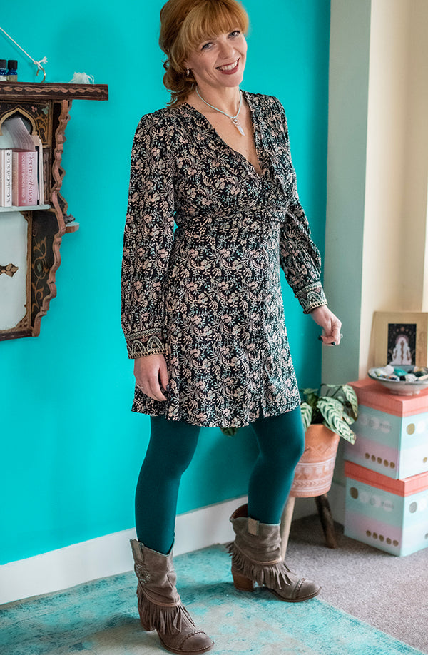 Luxury Floral Dress L