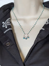 Crescent Turquoise 3 Stone Necklace