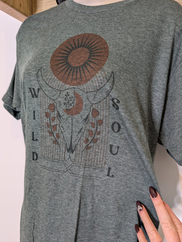 Wild Soul T-shirt Olive M