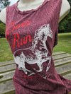 Born to Run Mineral Vest Burgundy