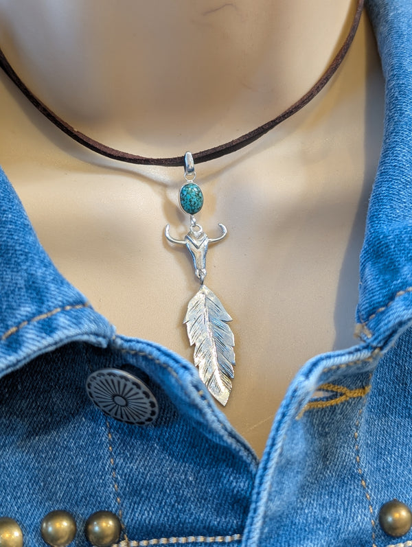 Turquoise Buffalo Pendant