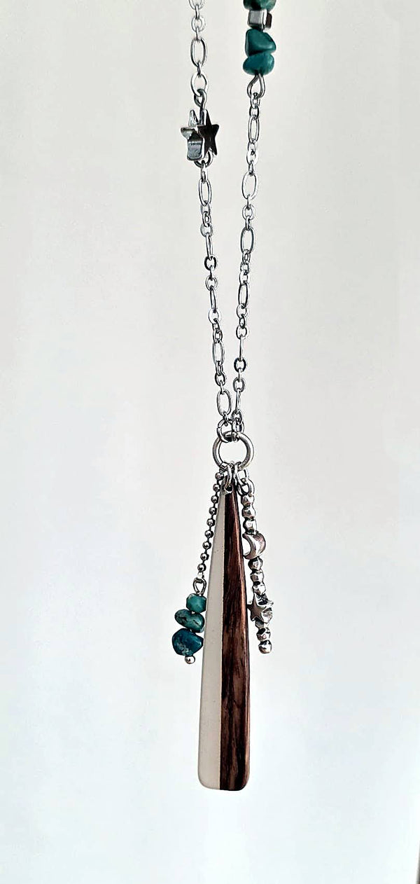 Tripple Charm Long Necklace