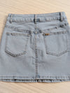 Denim Boot Stitch Mini Skirt