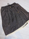 Brown Lace Shimmer Skirt S