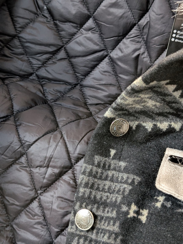 Black Fur Aztec Jacket