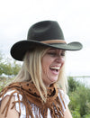 Olive Concho Feather Western Hat