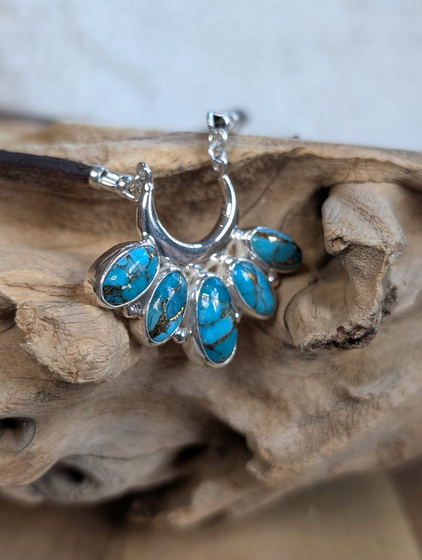 Horseshoe Turquoise Pendant