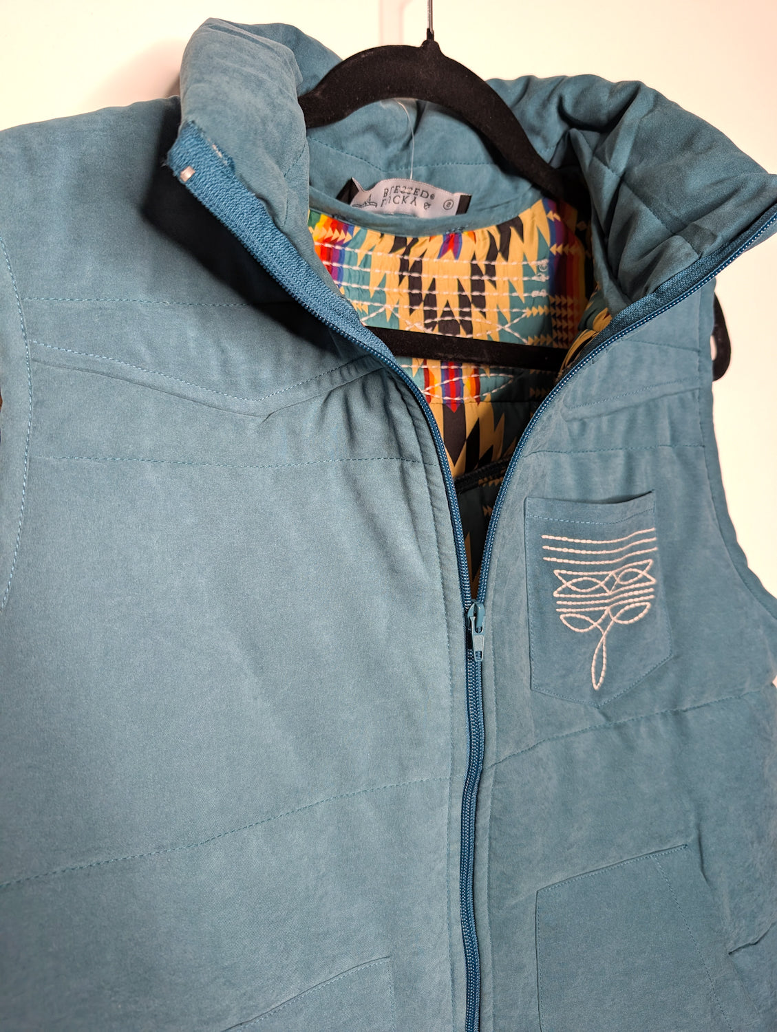 Teal Western Stitch Gilet (S-3XL) - Boho Buffalo Accessories