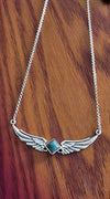 Turquoise Angel Wing Pendant