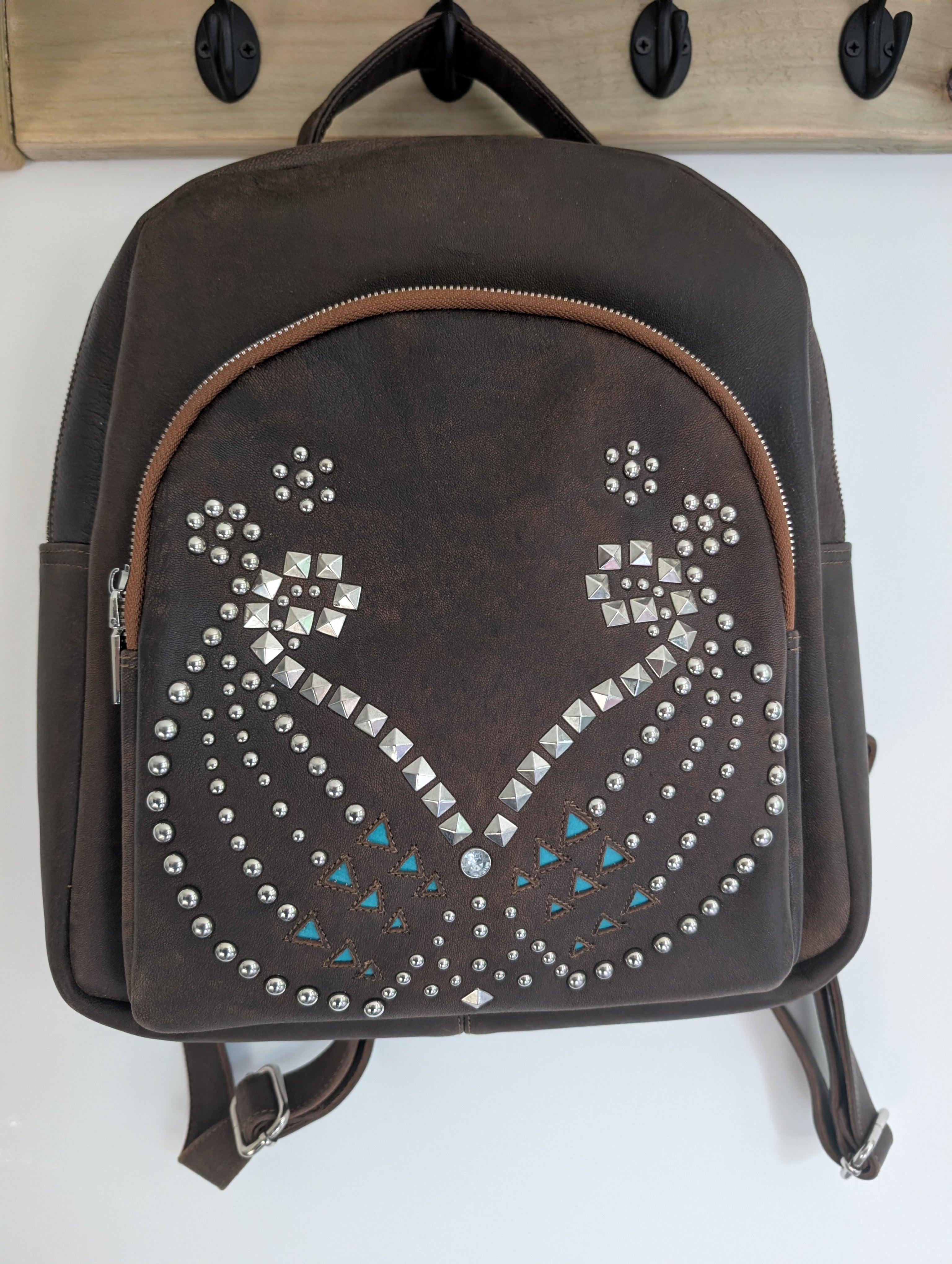 Leather Back Pack Studded