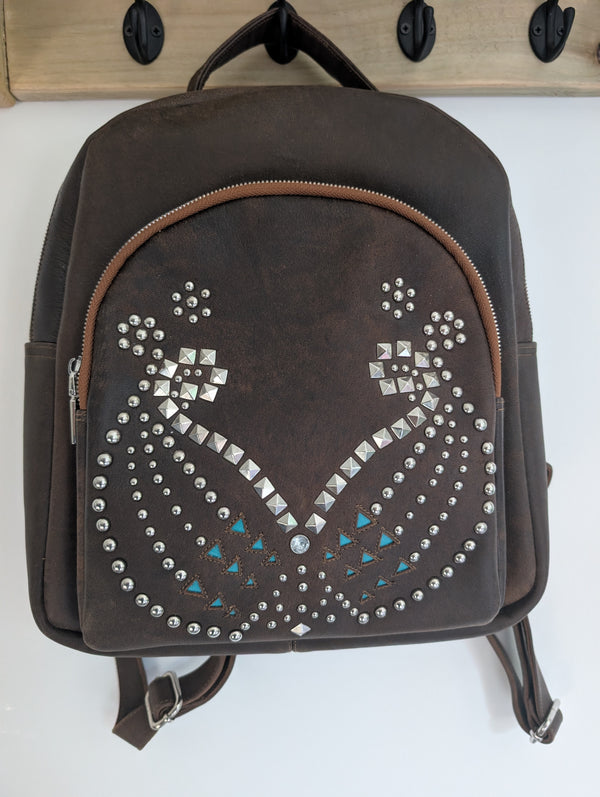 Leather Back Pack Studded