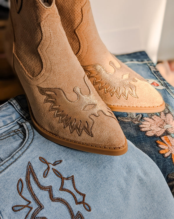 Tan Eagle Ankle Boots