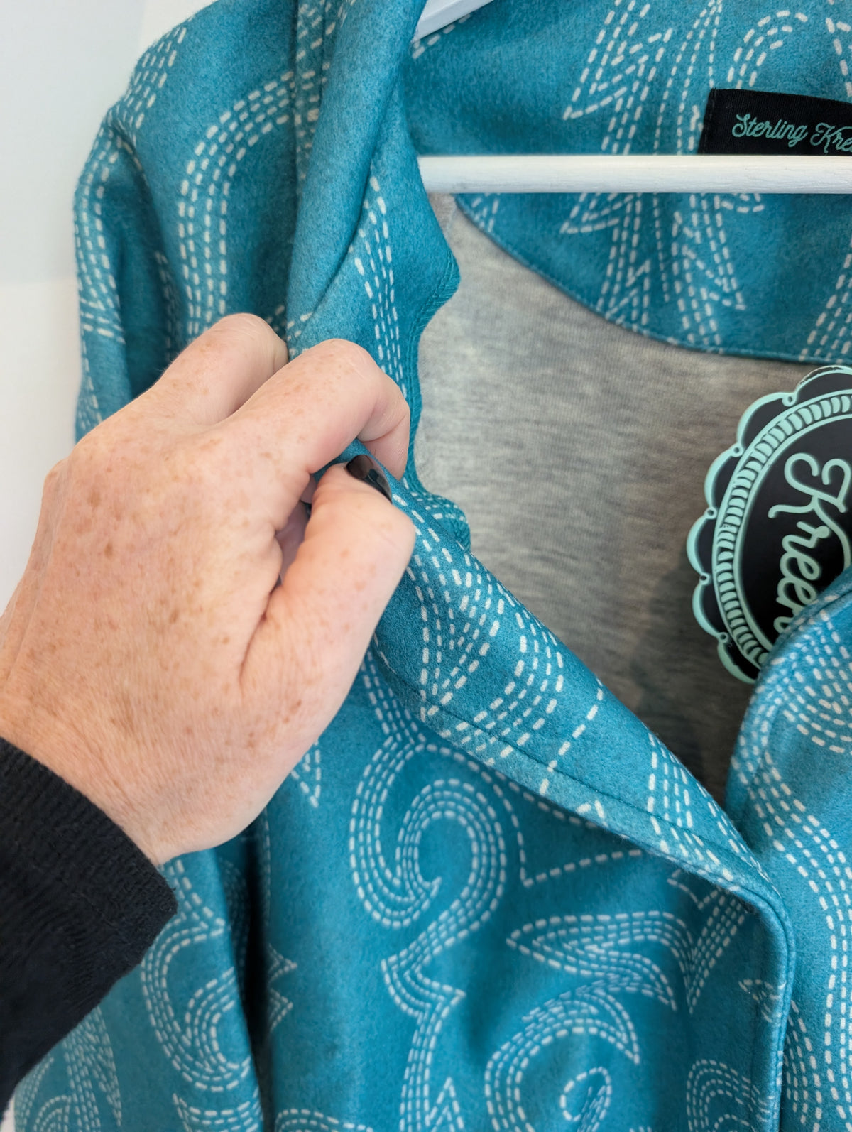 Turquoise Wool Coat (Small)