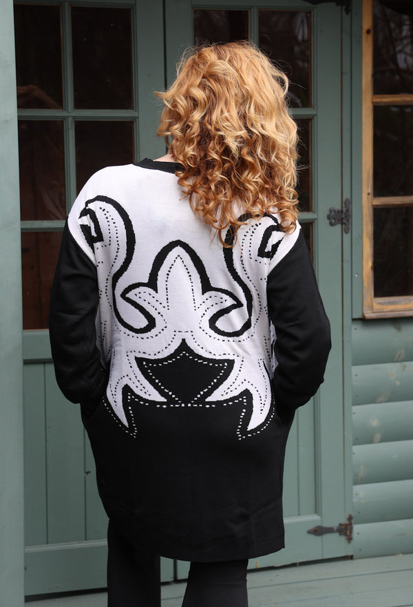 Western Boot Stitch Cardigan