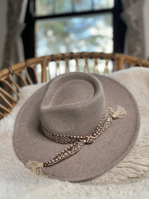 Oat Marl Fedora Hat