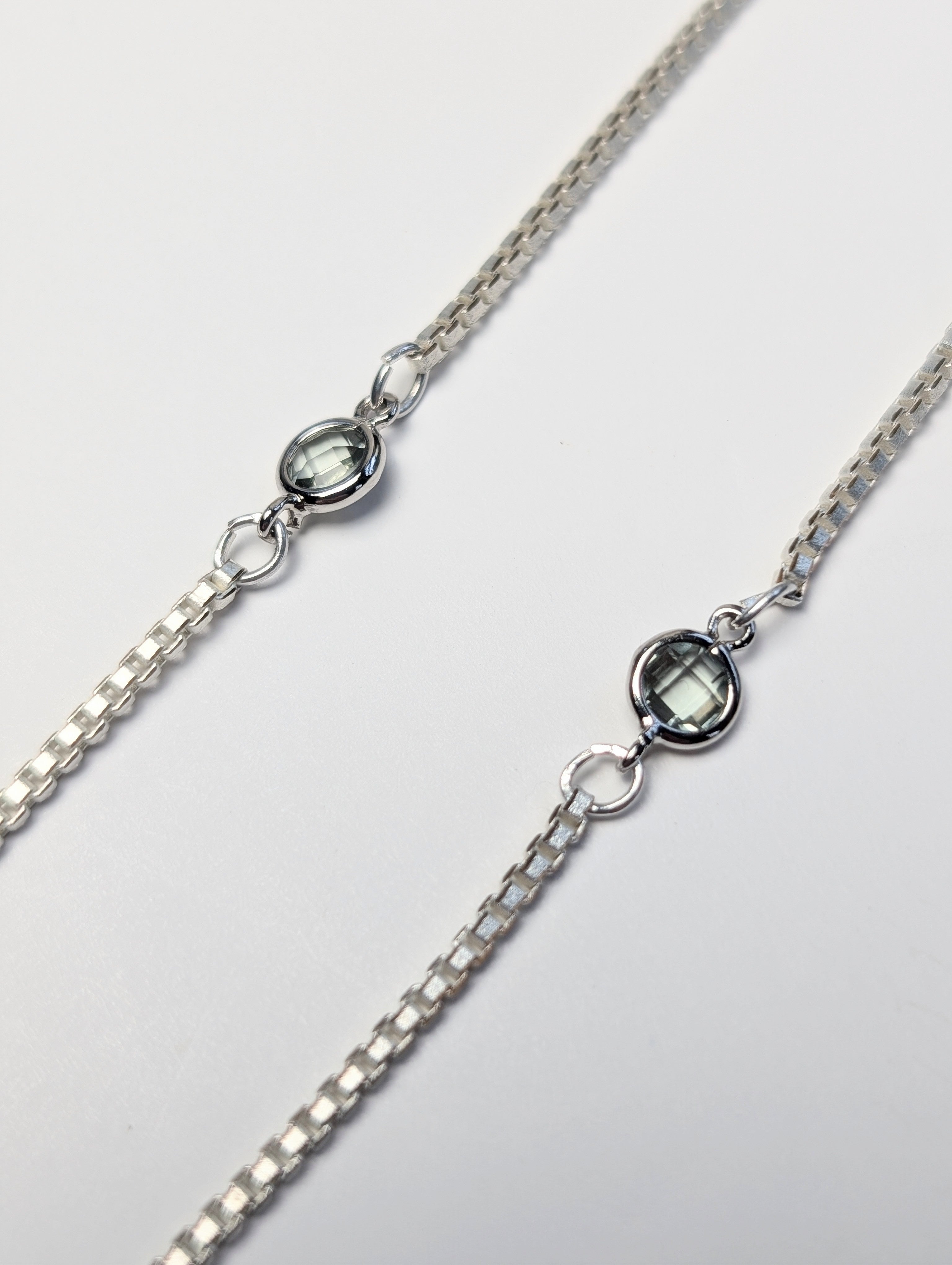 Silver Hematite Long Cosmic Necklace