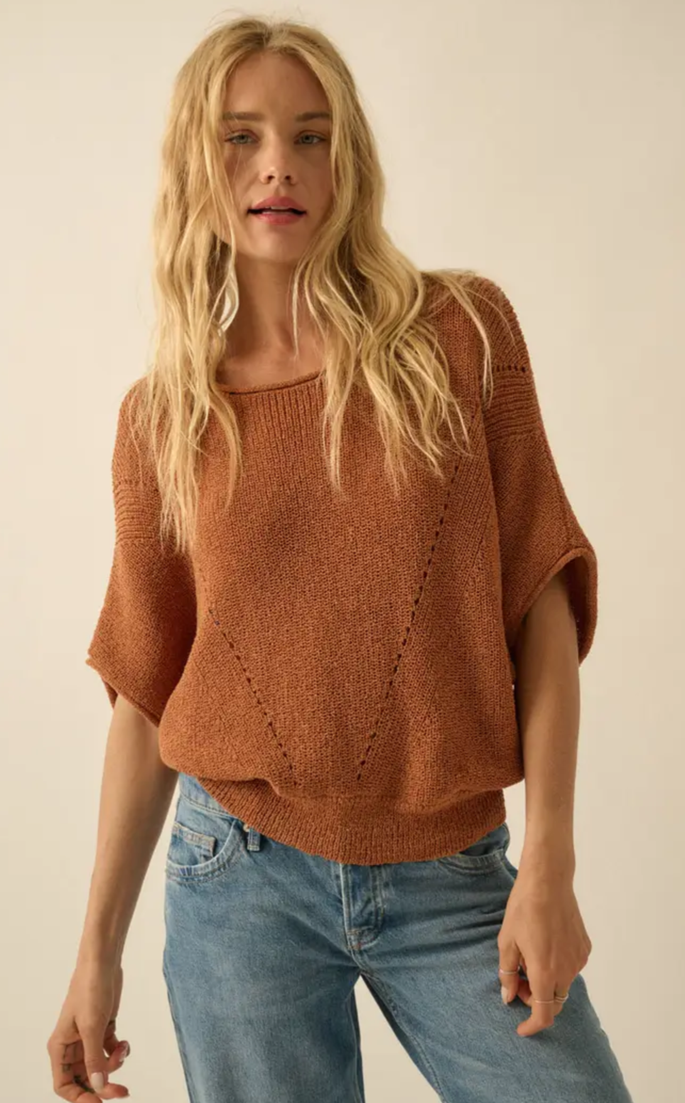 Rust Knit Jumper - Boho Buffalo Accessories