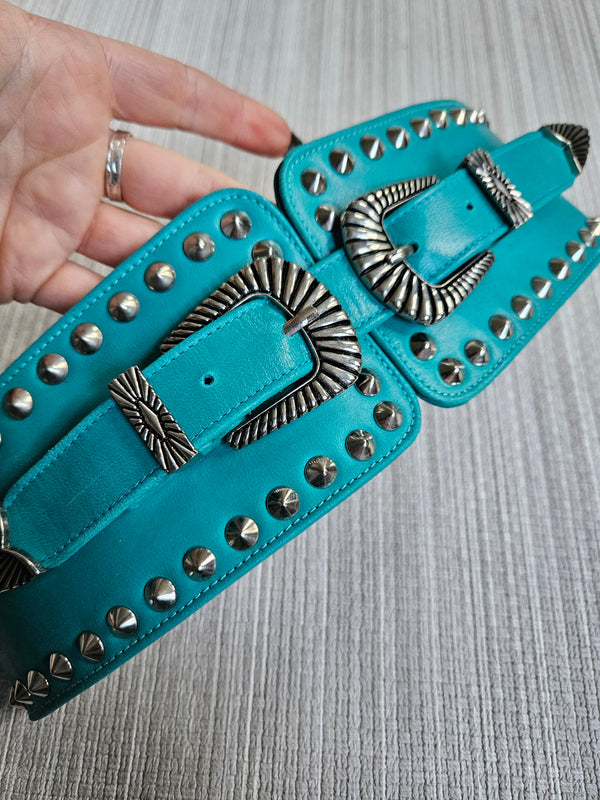 Turquoise Double Buckle Belt