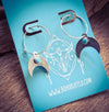 Turquoise Crescent Hoops