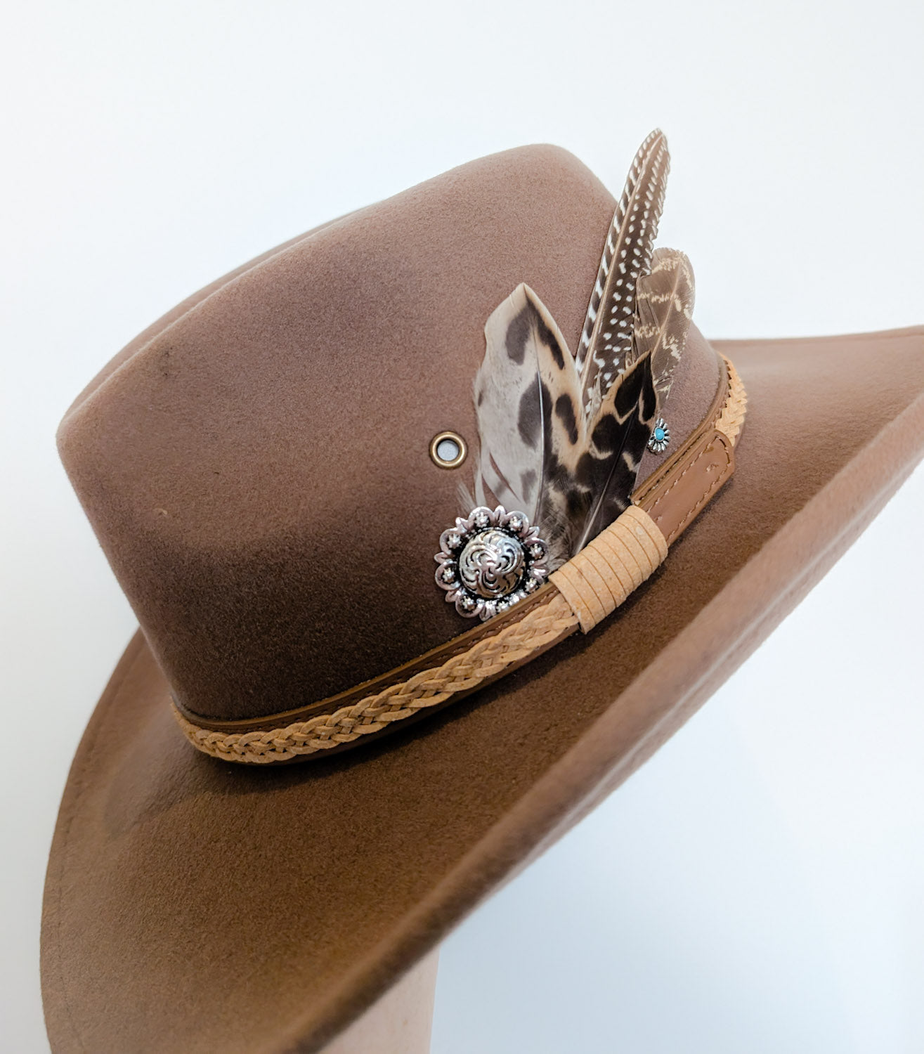 Brown Western Concho Hat - Boho Buffalo Accessories