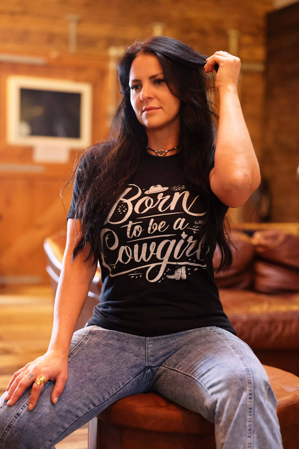 Born to be a Cowgirl Tee - Boho Buffalo Accessories