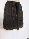 Brown Lace Shimmer Skirt S