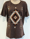 Brown Mineral Aztec Tee