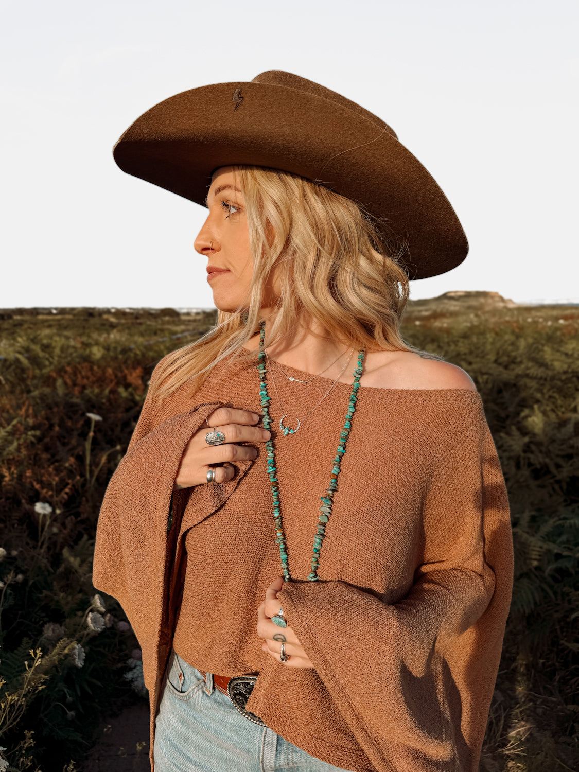 Caramel Knit Winged Jumper - Boho Buffalo Accessories