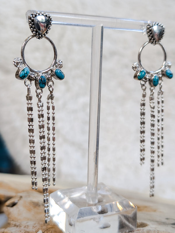 Cascade Turquoise Stud Earrings