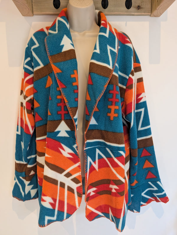 Aztec soft fleecy cardigan M
