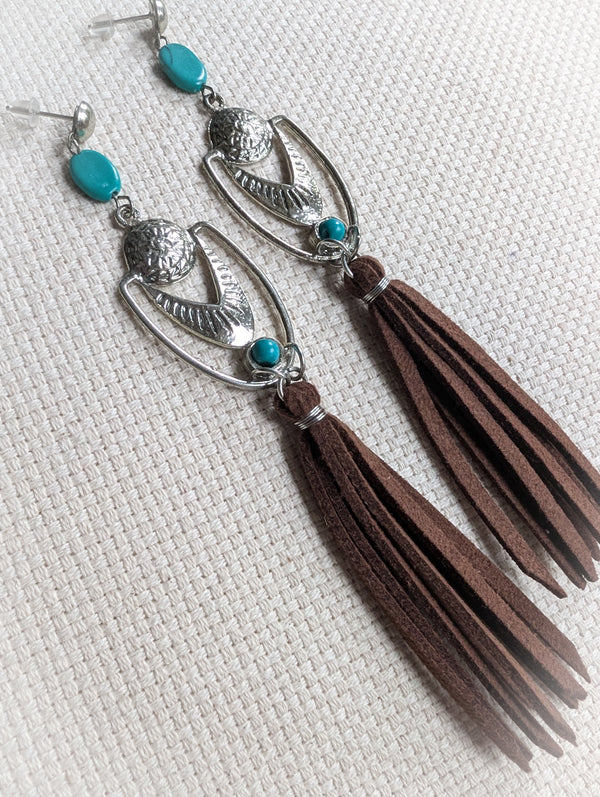 Pheonix Statement Tassel Earrings - Boho Buffalo Accessories