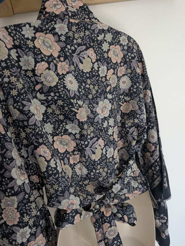 Navy Pink Kimono L