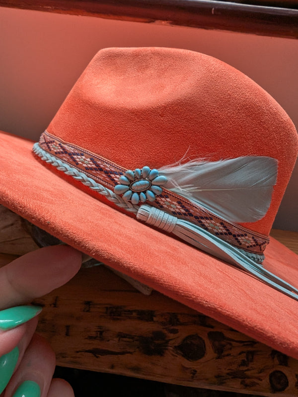 Tangerine Fedora Hat