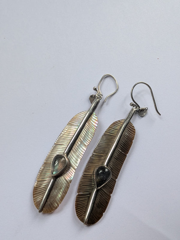 Mother of Pearl Labradorite Earrings