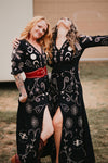 Cosmic Gold & Black Maxi Dress