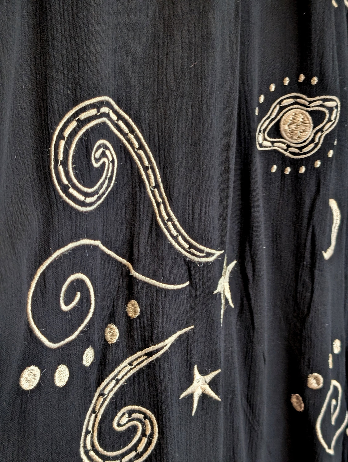 Cosmic Gold & Black Shirt Dress
