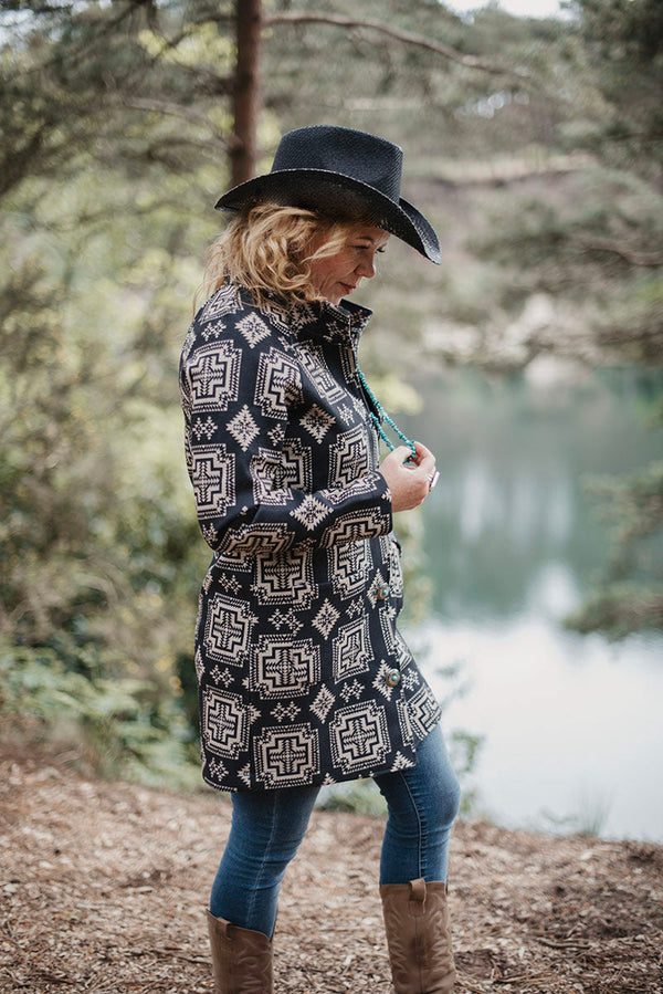 Black Straw Studded Western Hat