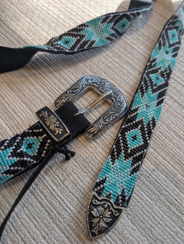 Beaded Western Belt L