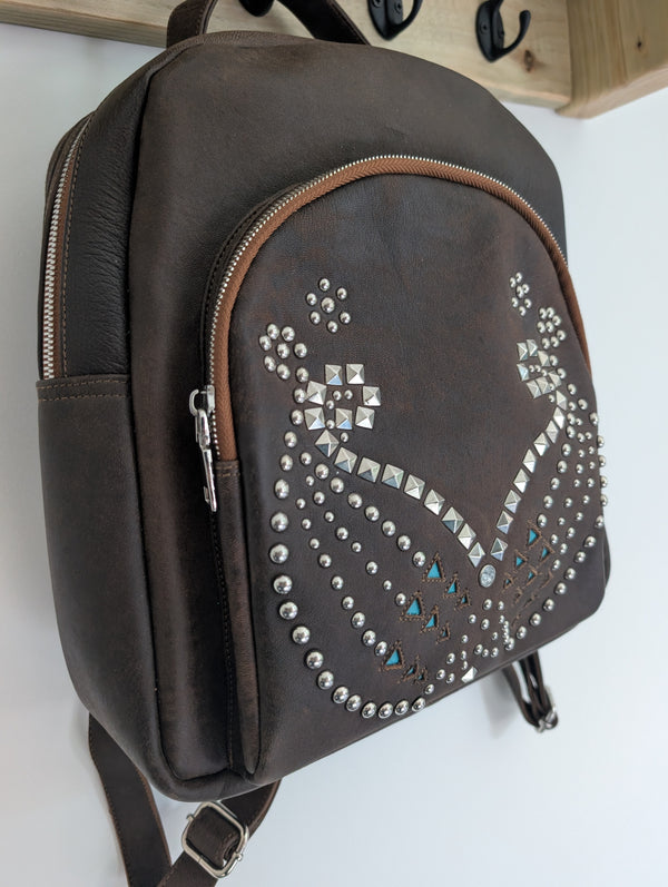 Leather Back Pack Studded