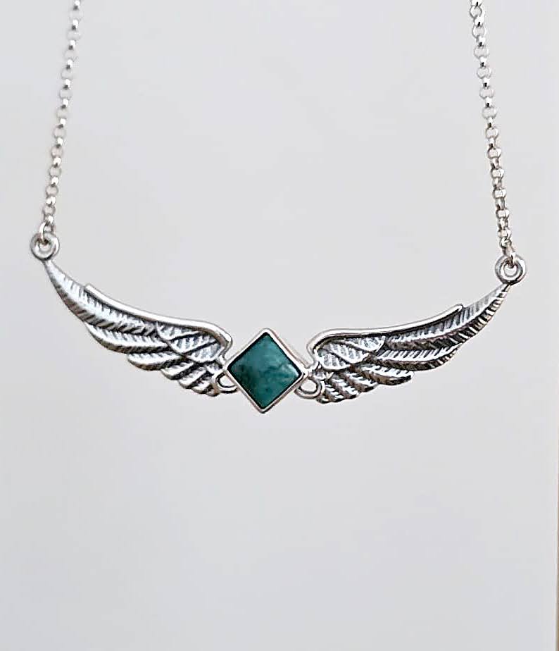 Turquoise Angel Wing Pendant