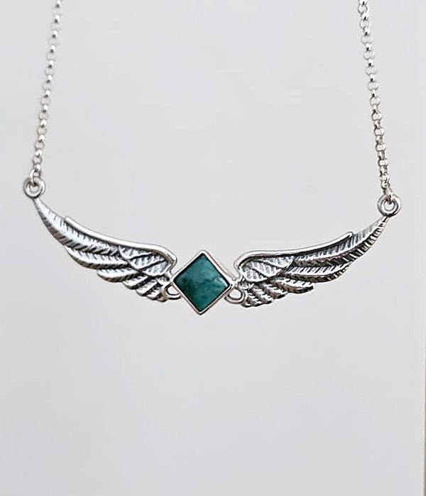 Turquoise Angel Wing Pendant