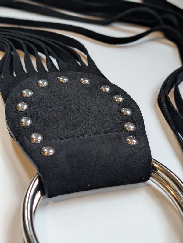 Black Suede Fringe Belt - Boho Buffalo Accessories