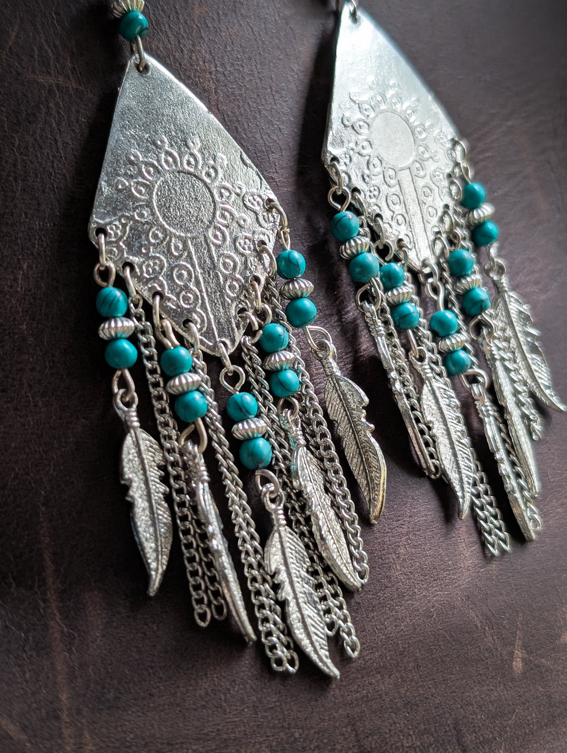 Feather Cascade Tassel Earrings - Boho Buffalo Accessories